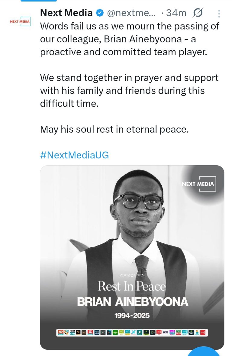 NBS TV & Next Media’s Brian Ainebyoona Dead